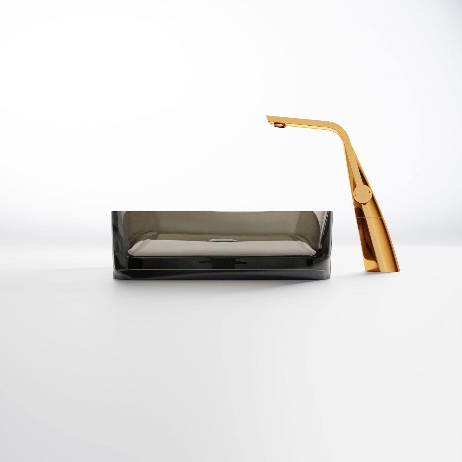 Steinberg Rectangular Polyresin Countertop Washbasin (Amber 600mm x 400mm x 120mm)