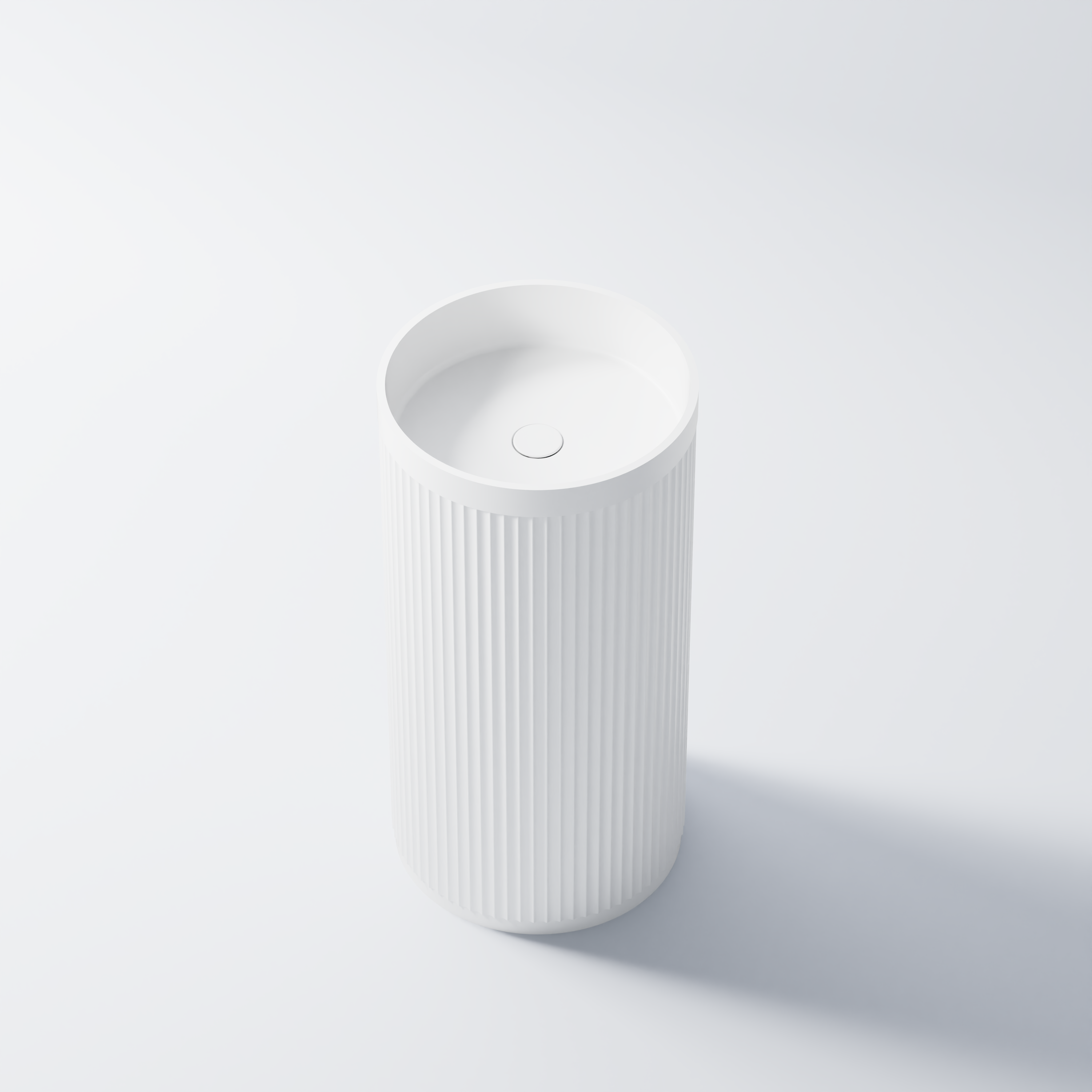 Steinberg Round Solid Surface Freestanding Washbasin