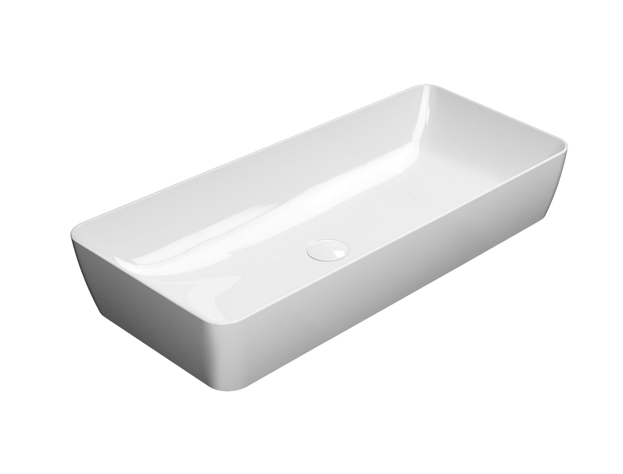 Rectangular countertop washbasin