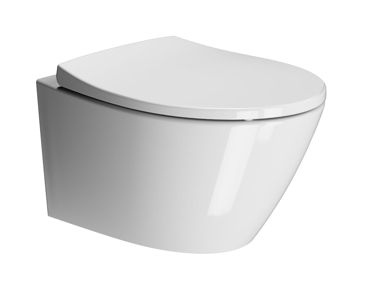 wall-hung toilet with rimless swirlflush® flushing system