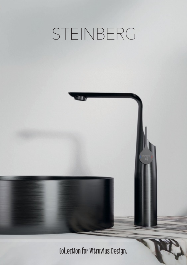 Black basin, marble countertop | Vitruvius Design Collection - Steinberg