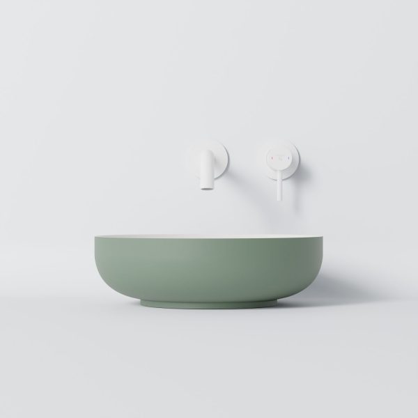 Steinberg Round Solid Surface Countertop Washbasin (Bordeaux 400mm x 120mm)