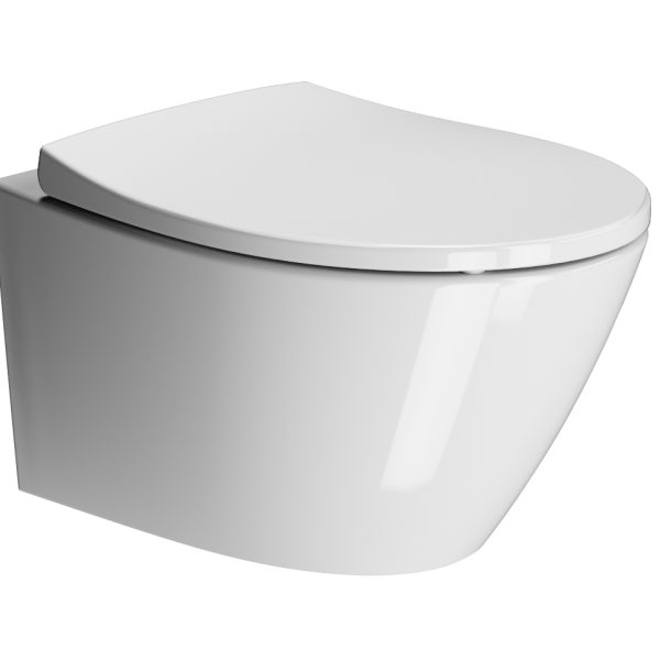 wall-hung toilet with rimless swirlflush® flushing system